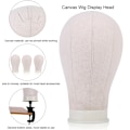 Miniatyrbilde 2 av 8: 23 tommers lerret hode parykk modell making mannequin hode hatt hodeplagg cap display manikin modell