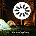 Pikkukuva 3 / 7: 10 kpl pidike Markiisikiinnikkeet Snap Ripustimet Teltta Camping Survival Tighten Tool Telttatarvike