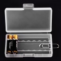 Miniatyrbillede 8 af 8: 5 STK Bærbar Hard PP Transparent Case Holder Opbevaringsboks til 8 x AAA batterier med krog