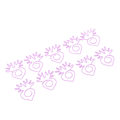 Pikkukuva 4 / 8: 100 kpl paperiklipsit kannettava mini sähköpinnoitettu violetti söpö retiisi muoto metalli paperiklipsit toimistoon
