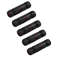 Miniatyrbillede 8 af 8: 5 Stk M3 2Pin Aviation Plug Docking Connector IP68 Vandtæt udendørs gadelampe Ledningskabelstik 300V 16A
