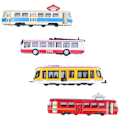 Miniatyrbillede 1 af 8: Højhastighedstog Bus Model Tilbage Træk Køretøj Samling Model Legetøj til Børn (C Gruppe)