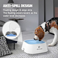 Miniatyrbillede 3 af 5: Hundeskål Spildsikker, Kæledyr Vandskål Drypfri Langsom Vandfodring Katte Skål, Kæledyr Vanddispenser Rejse Vandskål Til Hunde Katte -CHSZ 1L Blå