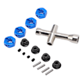Pikkukuva 3 / 8: 4 kpl RC-auton metalliset 5 mm paksut pyörän kuusiomutterit ristiholkilla TRAXXAS SLASH 4X4 2WD -autoon