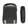 Pikkukuva 5 / 8: Karaoke-koneen setti RGB-valolla, ladattava Bluetooth-kaiutin, jossa 1 langaton mikrofoni kotikaraokeen, musta