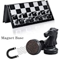 Miniatyrbillede 2 af 5: Magnetisk Deluxe Foldbart Skakspil, Sort og Hvide Skakbrikker - Perfekt til Børn og Voksne