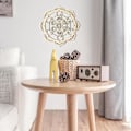 Miniatyrbild 3 av 5: Helig Geometri Väggmålning - Trä Spiritual Väggdekor - Metatrons Kub Mandala Kristallnät Zen Yoga Meditation Andliga Gåvor