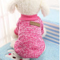 Miniatyrbillede 1 af 5: Strikket sweater til kæledyrshund, tyk og varm, vintertøj til kæledyrshund og kat, Zekai Pink L