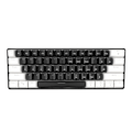 Miniatyrbillede 3 af 8: 61-tasters mekanisk tastatur Blå switch Kablet RGB Gaming Mekanisk tastatur med cool lyseffekt til kontorstudie Hvid og sort