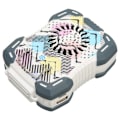 Miniatyrbillede 4 af 8: Bælteclips-ventilator - Bærbar elektrisk kropsventilator med lommelygte-powerbank-funktion - Genopladelig til udendørs camping