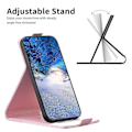 Pikkukuva 2 / 5: Samsung Galaxy A35 5G Kotelo Korttipidike Pystysuuntainen Käännettävä Nahkakansi - B11 Pinkki