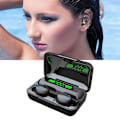 Miniatyrbillede 5 af 8: Bluetooth-øretelefoner Multifunktion HiFi Stereo Touch Control Trådløse øretelefoner med LED Digital Display Sort