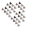 Miniatyrbillede 5 af 8: 35 STK Hjerteform Rhinestone Patches Skinnende Glitter Applikationer DIY Patches til tøj Sko Hatte Telefon Shell