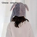 Miniatyrbillede 5 af 5: Rabbit Ear Moving Hat - Sjov Bunny Ears Cosplay Cap til børn og voksne