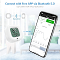 Miniatyrbillede 2 af 5: Bluetooth Hygrometer Termometer, Trådløs Sensor med Alarm Notifikationsfunktion og Dataeksport via APP til iOS Android, 【2 Styk】