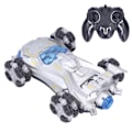 Miniatyrbillede 7 af 8: Fjernbetjent bil 360° Easy Drift 1:12 Seje forlygter Slidstærk stødsikker RC bil til børn Sølv