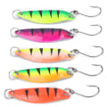 Miniatyrbillede 3 af 8: 5 stk. Farverige Walleye Trout Ske Sked Metal Crankbait Hård Sked Spinner Lokkemad Enkelt Krog