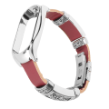Miniatyrbillede 5 af 8: Smartwatch-armbånd Vintage DIY-spænde-armbåndsrem til Xiaomi 7 Brown Silver
