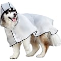 Miniatyrbillede 1 af 5: Vandtæt gennemsigtig hunde regnfrakke med justerbar hætte og elastiske manchetter - ideel til mellemstore og store hunde (9XL)