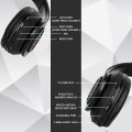 Miniatyrbilde 4 av 5: Sammenleggbare Cat Ear trådløse Bluetooth-hodetelefoner med innebygd mikrofon for barn, stereolydhodesett for telefoner, nettbrett og PC (svart)