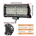 Miniatyrbilde 2 av 5: 1 stk. LED Arbeidslys 7' Bil LED Projektor Vanntett Spot Flood Tåkelys LED Arbeidslys for Bil Lastebil Traktor SUV Båt