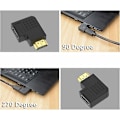 Miniatyrbild 5 av 5: 4-pack Vinklad HDMI-adapter HDMI-koppling 90 grader Hane till Hona Vertikal Platt Adapter