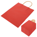 Pikkukuva 8 / 8: Ympäristöystävällinen kannettava voimapaperikassi Vaatepakkaus Lahjakassi (M 21 x 11 x 27,5 cm) (Tummanpunainen)