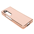 Miniatyrbild 8 av 8: Phone case Cover för Samsung Galaxy Z Fold 4 Nanoplätering Äkta läder Repsäkert Rosa