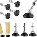 Miniatyrbilde 1 av 5: 8 stk. Nivelleringsføtter 50XM10, Justerbare Møbelbein, Rustfritt Stål Møbelbein med Kunstig Fundament, Justerbar Retning, Justering P