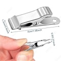 Miniatyrbillede 2 af 5: Metal Mini Fjederklemmer Alligator Klips 1/2 Tomme Bred Glat Kæbe 20 Stk Sølv