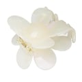 Miniatyrbild 2 av 8: Blomform Hårklämma Acetat Plast Hårklo Clip Bakhuvud Huvudbonader för kvinnor Flickor Krämvitt