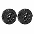 Miniatyrbilde 1 av 8: 2 stk. RC-hjul i metall, reservedeler for fjernstyrte biler for Axial SCX24 90081Black