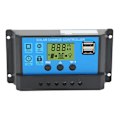 Pikkukuva 1 / 8: 12V 24V aurinkolatauksen ohjain USB PWM aurinkopaneeli lataussäädin LCD-näytöllä 30A