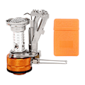Miniatyrbilde 1 av 8: Outdoor Mini Camping 304 rustfritt stål komfyr integrert elektronisk lighter brenner