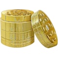 Miniatyrbillede 1 af 5: Metallisk Krydderi- og Urte-kværn med Pollenopsamler 40 mm Diamanttænder Ny Guld