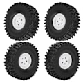 Pikkukuva 5 / 8: 4 kpl 1,9 tuuman pyörän vanteen kumirengas RC-lisävaruste sopii Axial 1/10 RC-ryömintään 120 mm Blanc