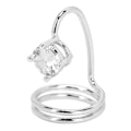 Miniatyrbilde 5 av 8: Kvinners fingerneglring Rhinestone fingerneglring dekorasjon for kvinner dame jenter3059 hvitt gull