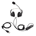Miniatyrbild 3 av 8: H360D-USB-3 USB-affärsheadset Binauralt USB-headset Stödjer justering av högtalarvolym Volymmutning Mikrofonavstängning