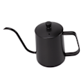 Miniatyrbilde 6 av 8: Liten kaffekjele i rustfritt stål for presis kontroll av kaffe - Gåsehalskanne for dryppkaffe - Svart - 600 ml