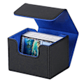 Miniatyrbillede 2 af 5: 100+ Samlekort Deck Box Spillekort Etui Beskytter Sort&Blå