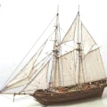 Miniatyrbillede 2 af 7: Træ sejlbådsskibssæt - gør-det-selv-modeldekoration til børn - 7 stk bronzedele