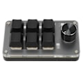 Miniatyrbillede 7 af 8: Minitastatur Knop Design Rød Switch Dual Mode Plug and Play Mekanisk programmerbart tastatur til gaming Office Media 6 taster med 1 knop