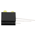 Miniatyrbillede 8 af 8: 100 stk 3 mm lysholder dobbelt hul LED diodelampe med base industrielt indikator tilbehør Gult lys