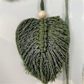Miniatyrbild 5 av 5: Vävt Löv Makramé Ornament, Handgjord Vävd Konst Väggbonad C
