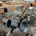 Miniatyrbillede 5 af 8: Camping Bord Side Hylde Camping Bord Side Hanger Udendørs Picnic Grill Bærbar Hylde Tilbehør