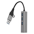 Pikkukuva 5 / 8: USB3.0-keskitin 5 Gbps Plug and Play 4 portin alumiiniseos USB C - RJ45 -sovitin Windowsille Linuxille OS X:lle hopea
