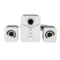 Miniatyrbilde 1 av 8: D-221 Bluetooth-høyttaler for datamaskin med dyp bass, 2.1-kanals minidatamaskin-høyttaler for bryllupsfest, hvit