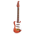 Miniatyrbilde 3 av 8: 5,9 tommers miniatyr gitarmodell, delikat miniatyr musikkinstrument gitarmodell kaffe med gulltau