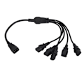 Miniatyrbillede 8 af 8: UPS PDU C14 til 5 X C13 strømadapterkabel han til hun 10A 250V Y splitter strømadapterkabel 1,6 fod