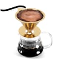 Miniatyrbillede 7 af 8: Guld Honeycombed Rustfrit Stål Genanvendelig Pour Over Kaffefilter Kaffedrypper
